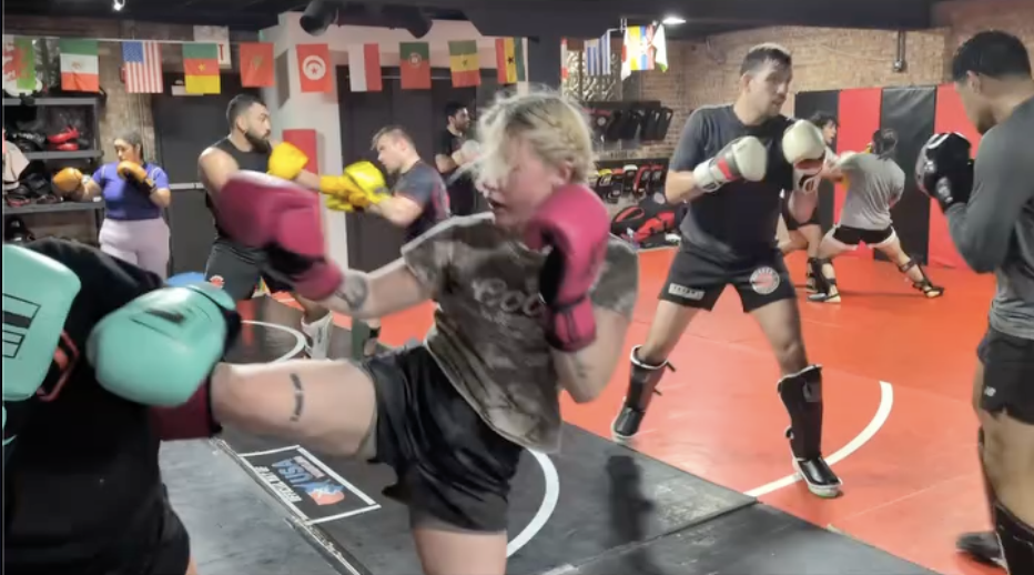 MMA striking class at Chicago Fight Team